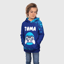 Толстовка-худи детская Тима геймер, цвет: 3D-синий — фото 2