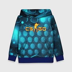 Толстовка-худи детская CS GO blue neon, цвет: 3D-синий