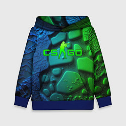 Детская толстовка CS GO green black abstract