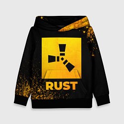 Толстовка-худи детская Rust - gold gradient, цвет: 3D-черный