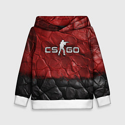 Детская толстовка CS GO red black texture