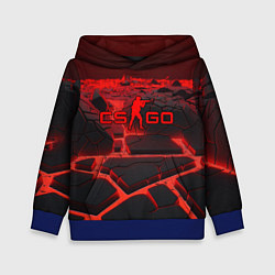 Детская толстовка CS GO red neon texture