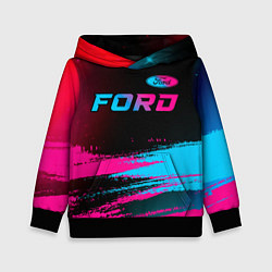 Детская толстовка Ford - neon gradient: символ сверху