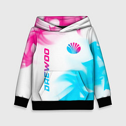 Детская толстовка Daewoo neon gradient style: надпись, символ