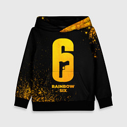 Толстовка-худи детская Rainbow Six - gold gradient, цвет: 3D-черный