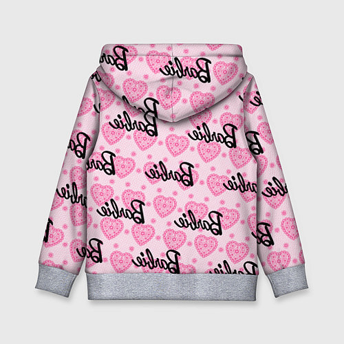 Детская толстовка Логотип Барби и розовое кружево / 3D-Меланж – фото 2