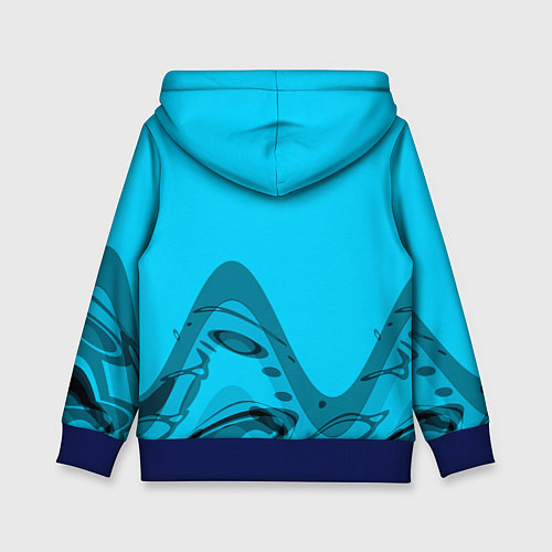 Детская толстовка Волны абстракция небесный / 3D-Синий – фото 2