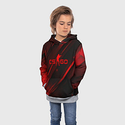 Толстовка-худи детская CS GO red light, цвет: 3D-меланж — фото 2