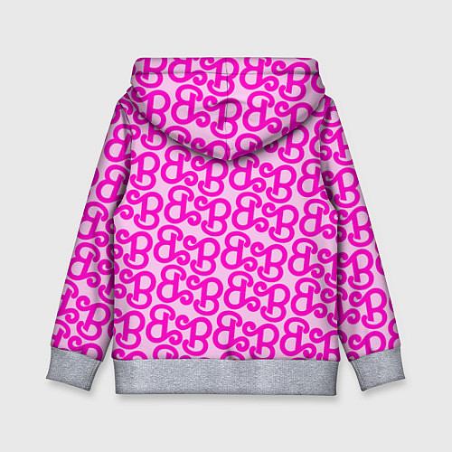 Детская толстовка Логотип Барби - буква B / 3D-Меланж – фото 2