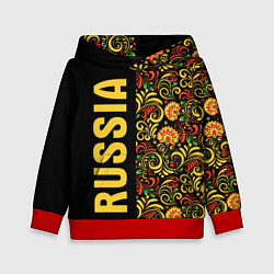 Толстовка-худи детская Russia хохлома, цвет: 3D-красный
