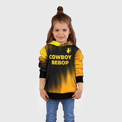 Толстовка-худи детская Cowboy Bebop - gold gradient: символ сверху, цвет: 3D-черный — фото 2