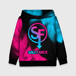 Толстовка-худи детская Sally Face - neon gradient, цвет: 3D-черный