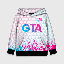 Детская толстовка GTA neon gradient style: символ сверху