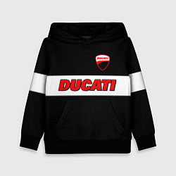 Толстовка-худи детская Ducati motors - черный, цвет: 3D-черный