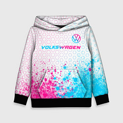 Детская толстовка Volkswagen neon gradient style: символ сверху