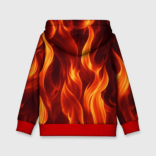 Детская толстовка Пламя огня / 3D-Красный – фото 2