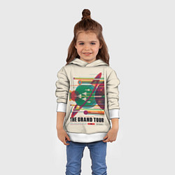 Толстовка-худи детская Гранд тур - Наса, цвет: 3D-белый — фото 2