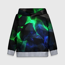 Толстовка-худи детская Неоновая лава из плит, цвет: 3D-меланж
