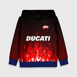 Детская толстовка Ducati- красное пламя
