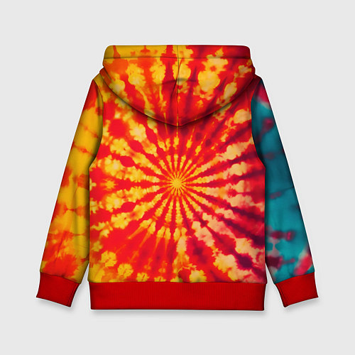 Детская толстовка Тай дай солнце / 3D-Красный – фото 2