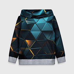 Толстовка-худи детская Объемные частицы с подсветкой, цвет: 3D-меланж