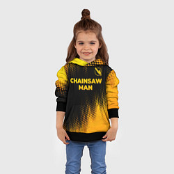 Толстовка-худи детская Chainsaw Man - gold gradient: символ сверху, цвет: 3D-черный — фото 2