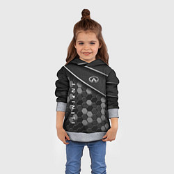 Толстовка-худи детская Infiniti - черный металл, цвет: 3D-меланж — фото 2