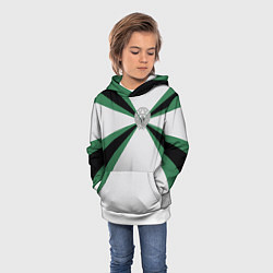 Толстовка-худи детская Железнодорожные войска, цвет: 3D-белый — фото 2