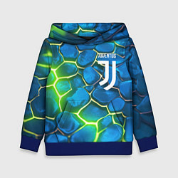 Детская толстовка Juventus blue green neon