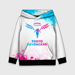 Толстовка-худи детская Tokyo Revengers neon gradient style, цвет: 3D-черный