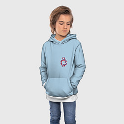 Толстовка-худи детская Флаг в кольце, цвет: 3D-белый — фото 2