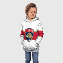 Толстовка-худи детская Florida panthers - uniform - hockey, цвет: 3D-меланж — фото 2