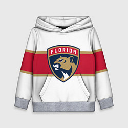 Толстовка-худи детская Florida panthers - uniform - hockey, цвет: 3D-меланж