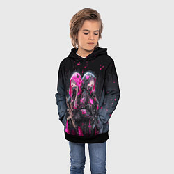 Толстовка-худи детская Военные аниме девушки, цвет: 3D-черный — фото 2