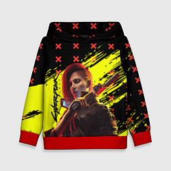 Толстовка-худи детская Cyberpunk 2077 Phantom Liberty, цвет: 3D-красный