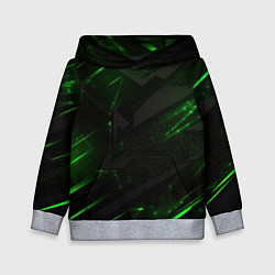 Детская толстовка Dark black green abstract