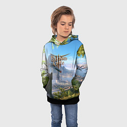 Толстовка-худи детская Врата Балдура - Baldurs Gate 3, цвет: 3D-черный — фото 2