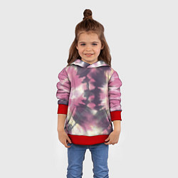 Толстовка-худи детская Tie-Dye дизайн, цвет: 3D-красный — фото 2