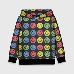 Толстовка-худи детская Smiley, цвет: 3D-черный