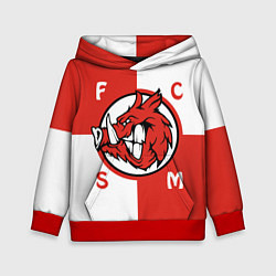 Толстовка-худи детская FCSM мясо, цвет: 3D-красный