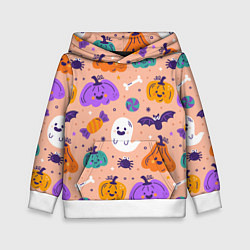 Детская толстовка Halloween - pumpkins and ghosts