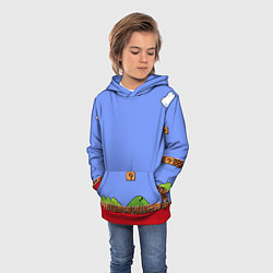 Толстовка-худи детская Первый уровень Марио, цвет: 3D-красный — фото 2