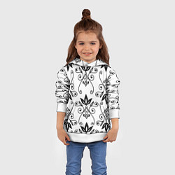 Толстовка-худи детская Royal Lily - pattern, цвет: 3D-белый — фото 2