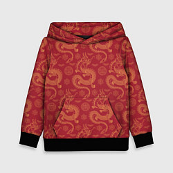 Детская толстовка Dragon red pattern