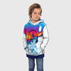 Толстовка-худи детская Watch Dogs game, цвет: 3D-синий — фото 2