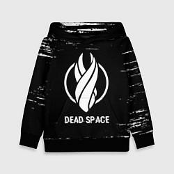 Толстовка-худи детская Dead Space glitch на темном фоне, цвет: 3D-черный
