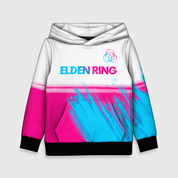 Детская толстовка Elden Ring neon gradient style: символ сверху