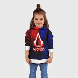 Толстовка-худи детская Assassins Creed fire, цвет: 3D-белый — фото 2