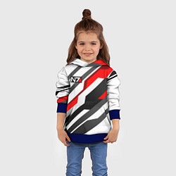 Толстовка-худи детская Mass effect - white uniform n7, цвет: 3D-синий — фото 2