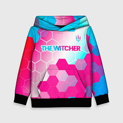 Детская толстовка The Witcher neon gradient style: символ сверху